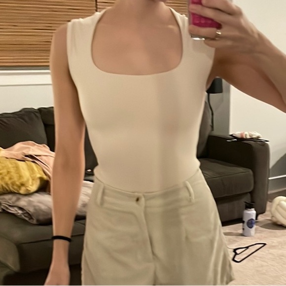 Express Tops - Express Ivory Sleeveless Top